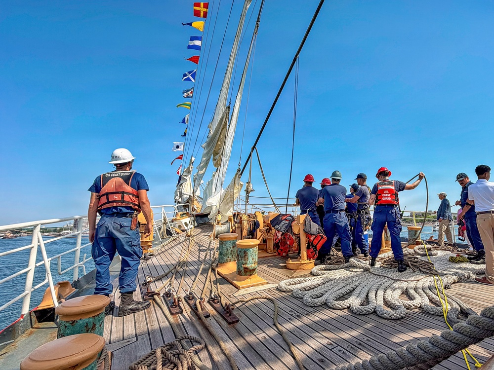 Coast Guard Cutter Eagle Participates in Sail Boston Parade of Sail