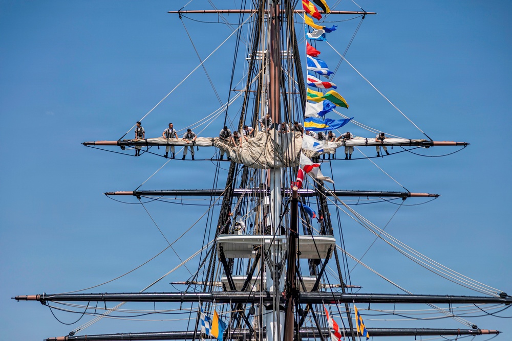 Coast Guard Cutter Eagle Participates in Sail Boston Parade of Sail