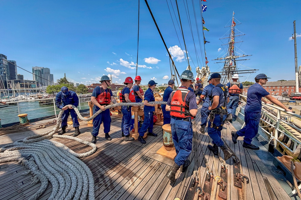Coast Guard Cutter Eagle Participates in Sail Boston Parade of Sail