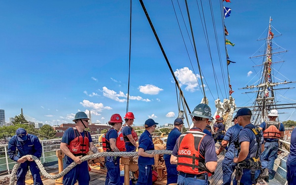 Coast Guard Cutter Eagle Participates in Sail Boston Parade of Sail