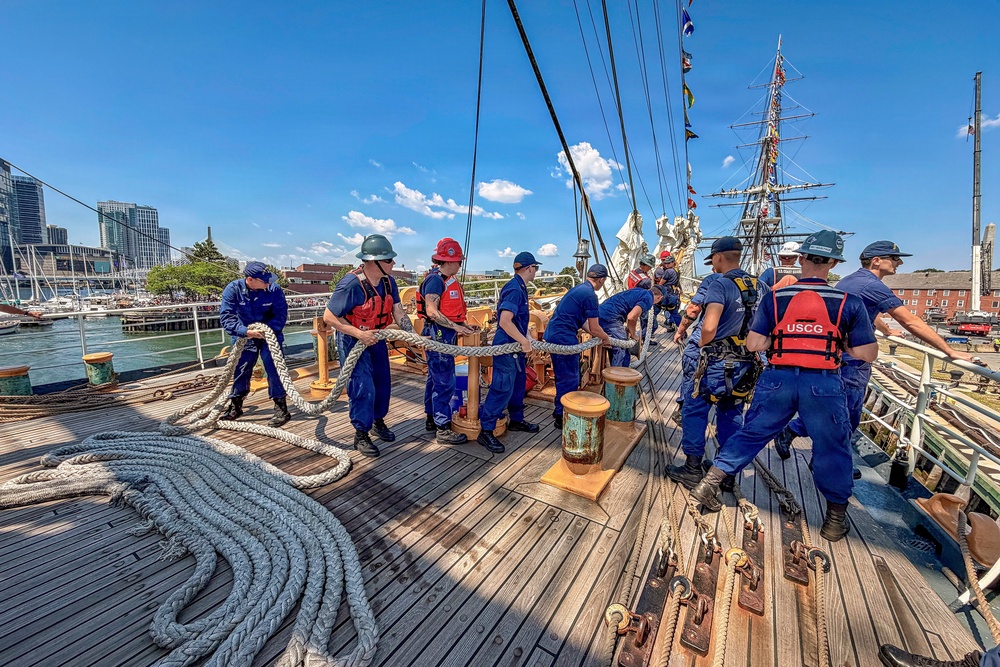 Coast Guard Cutter Eagle Participates in Sail Boston Parade of Sail