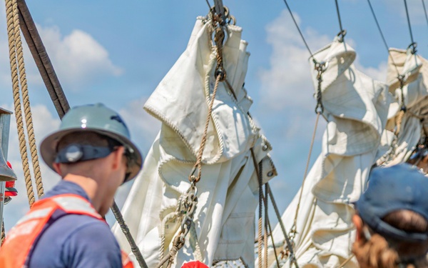 Coast Guard Cutter Eagle Participates in Sail Boston Parade of Sail