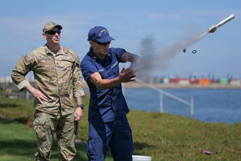 PSU 311 Conducts Pyrotechnic Training Exercise at Base Los Angeles / Long Beach