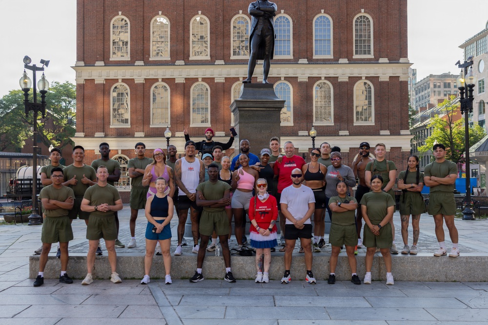 U.S. Marines and Bostonians participate in Sunrise Run Event