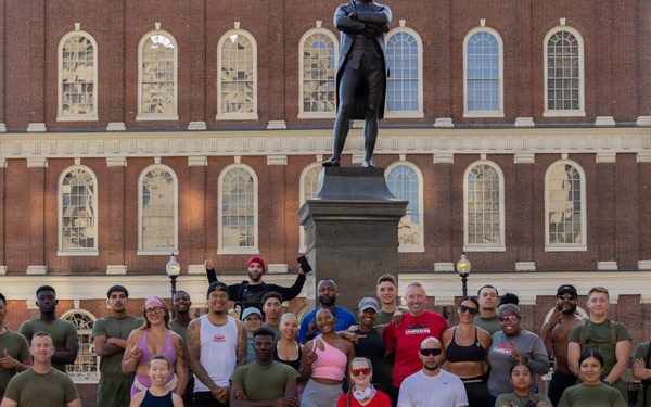 U.S. Marines and Bostonians participate in Sunrise Run Event