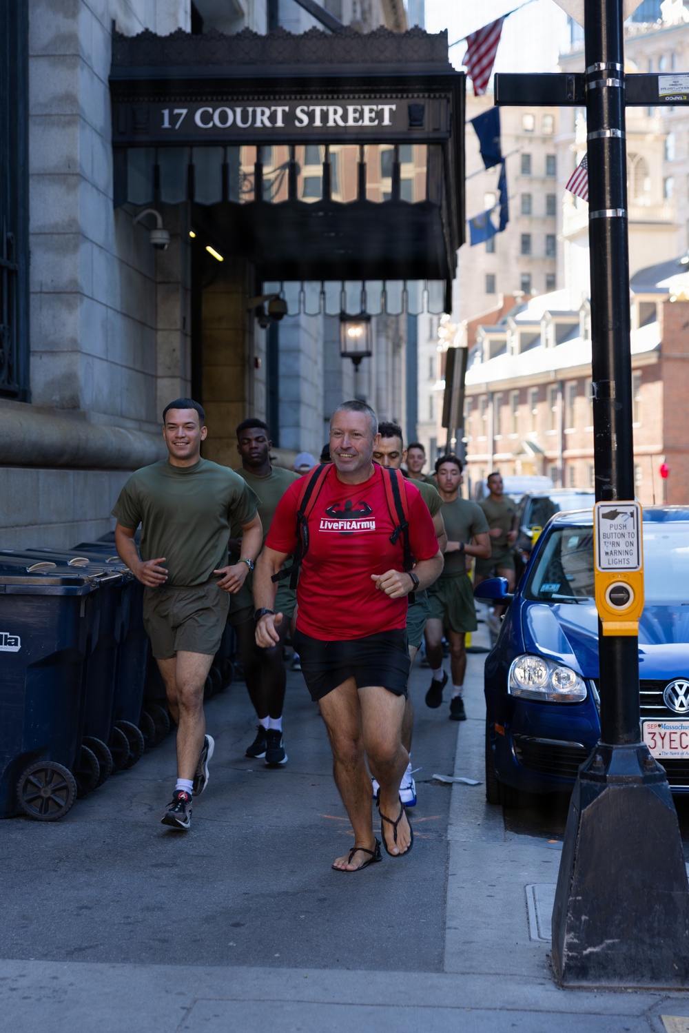 U.S. Marines and Bostonians participate in Sunrise Run Event