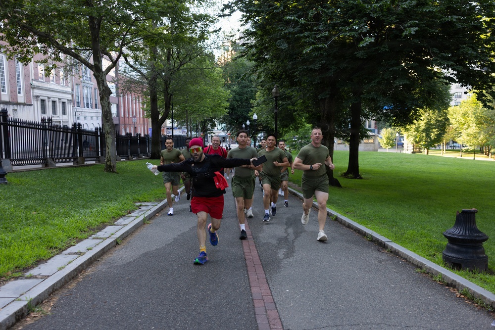 U.S. Marines and Bostonians participate in Sunrise Run Event