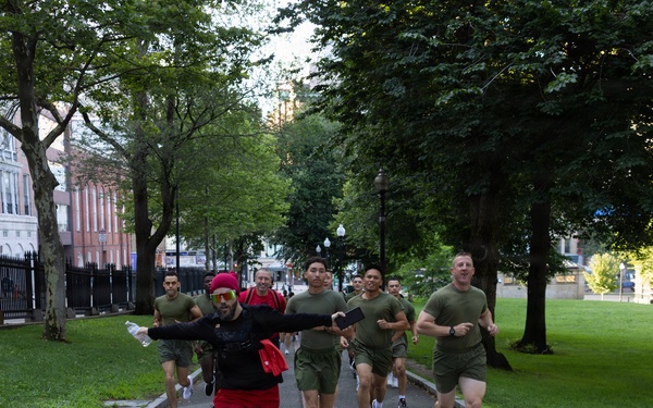 U.S. Marines and Bostonians participate in Sunrise Run Event