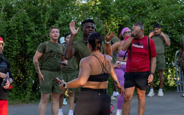 U.S. Marines and Bostonians participate in Sunrise Run Event