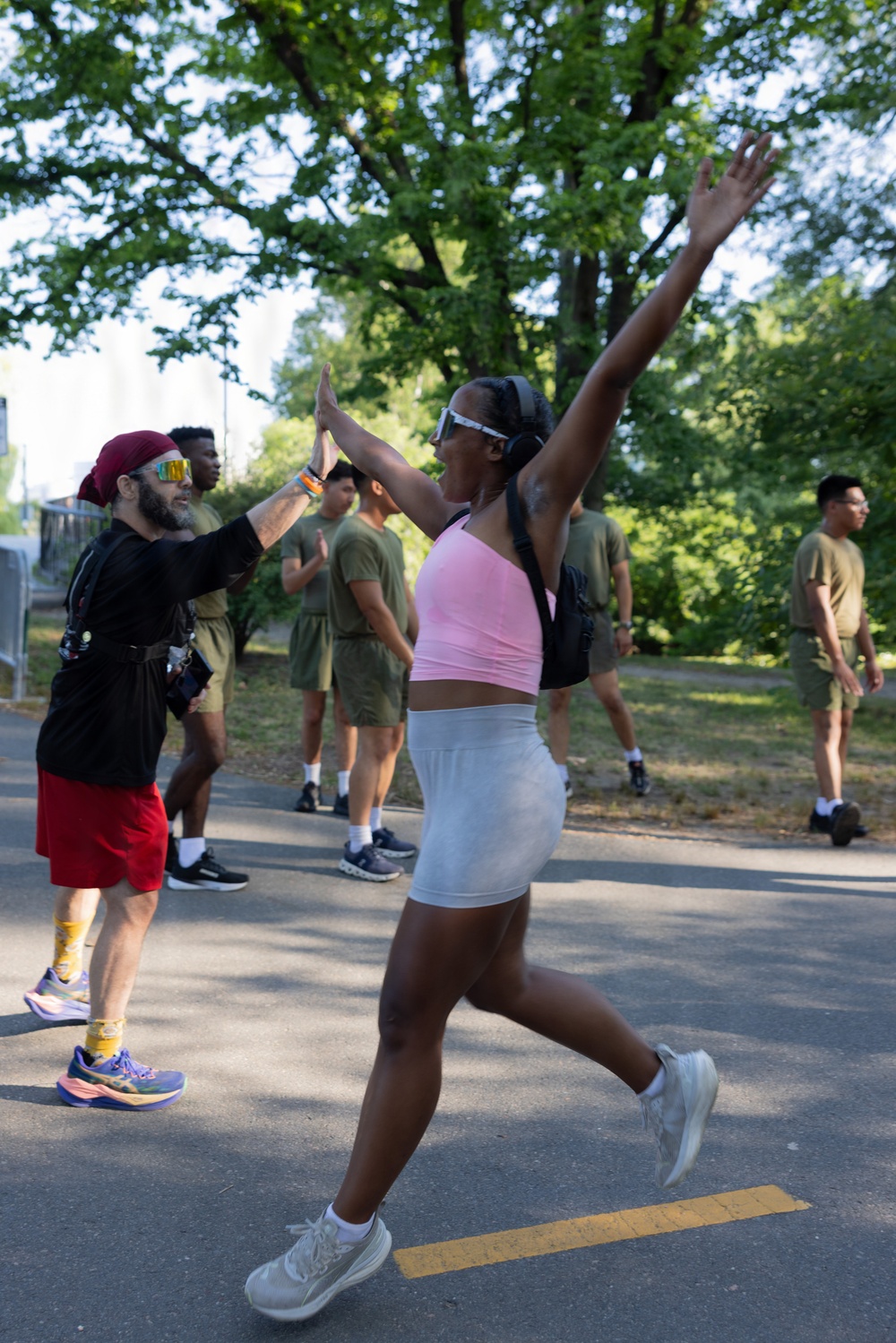 U.S. Marines and Bostonians participate in Sunrise Run Event