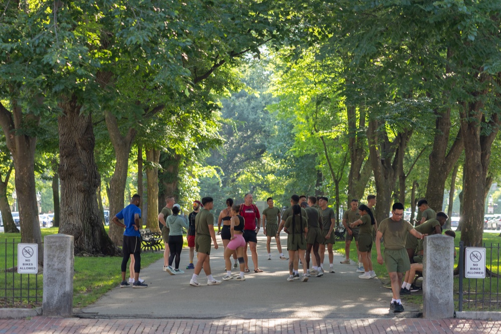 U.S. Marines and Bostonians participate in Sunrise Run Event