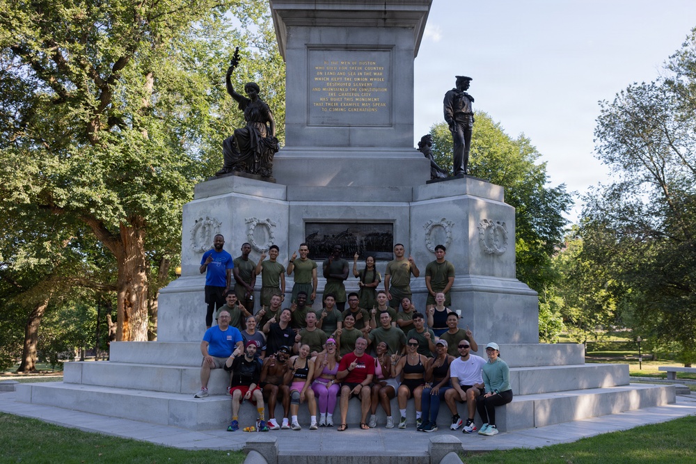U.S. Marines and Bostonians participate in Sunrise Run Event
