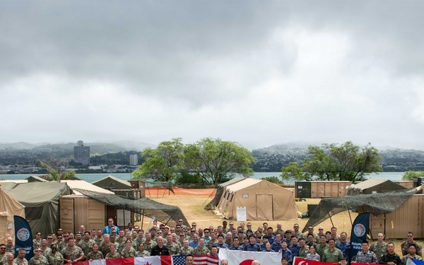 RIMPAC 26 CCTF meets with humanitarian assistance and disaster relief  camp