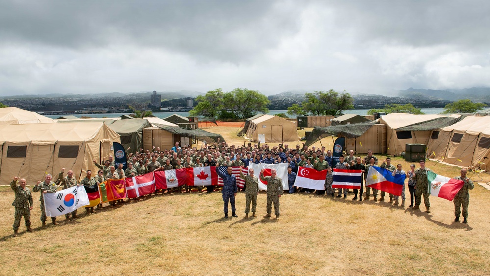 RIMPAC 26 CCTF meets with humanitarian assistance and disaster relief camp