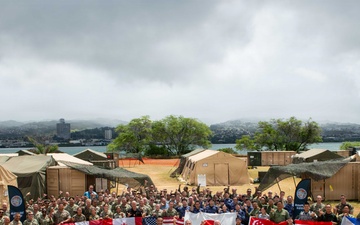 RIMPAC 26 CCTF meets with humanitarian assistance and disaster relief camp
