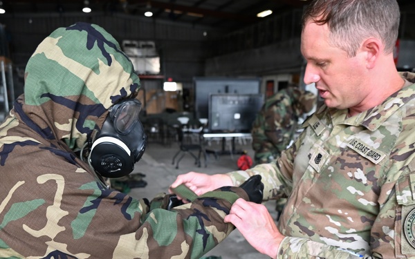 Coast Guard trains with CBRNE uniforms