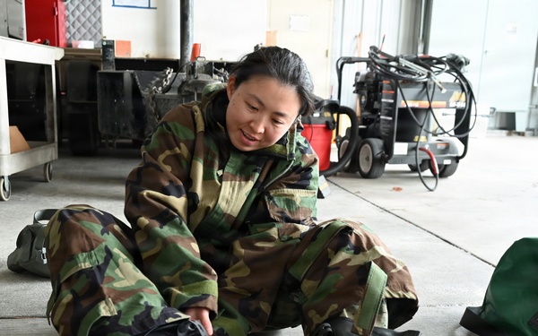 Navy and Coast Guard members train with CBRNE suits