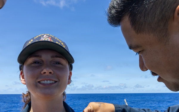 USS John Paul Jones (DDG 53) holds promotion ceremony while deployed