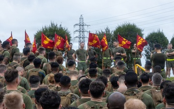 III Marine Expeditionary Force Information Group Marines participate in motivational run
