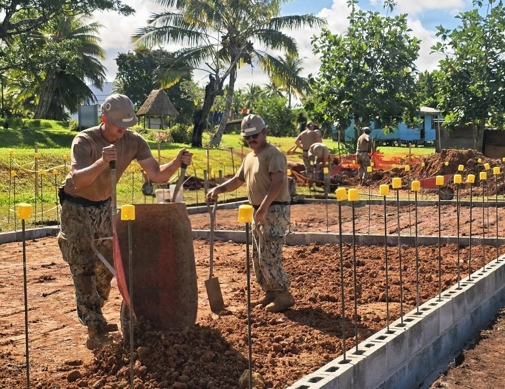 U.S. Navy Seabees build 2-room schoolhouse in Nabua Village, Fiji as part of Pacific Partnership 2026