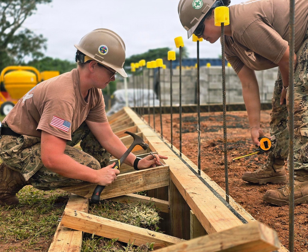 U.S. Navy Seabees build 2-room schoolhouse in Nabua Village, Fiji as part of Pacific Partnership 2026