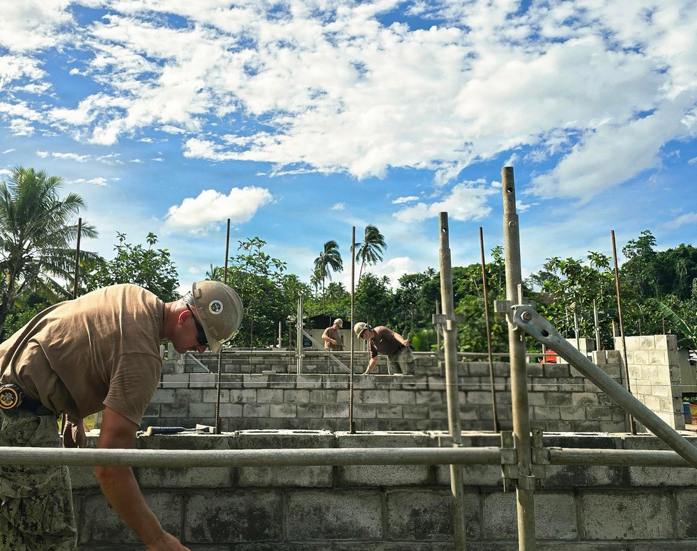 U.S. Navy Seabees build 2-room schoolhouse in Nabua Village, Fiji as part of Pacific Partnership 2026