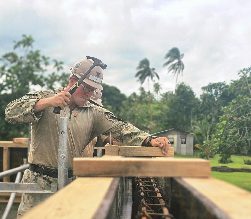 U.S. Navy Seabees build 2-room schoolhouse in Nabua Village, Fiji as part of Pacific Partnership 2026
