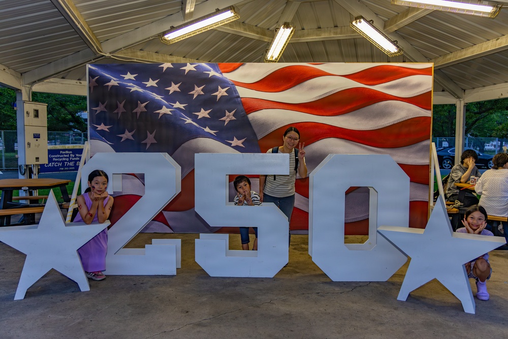 Sasebo community members pose for a photo during Independence Day celebration