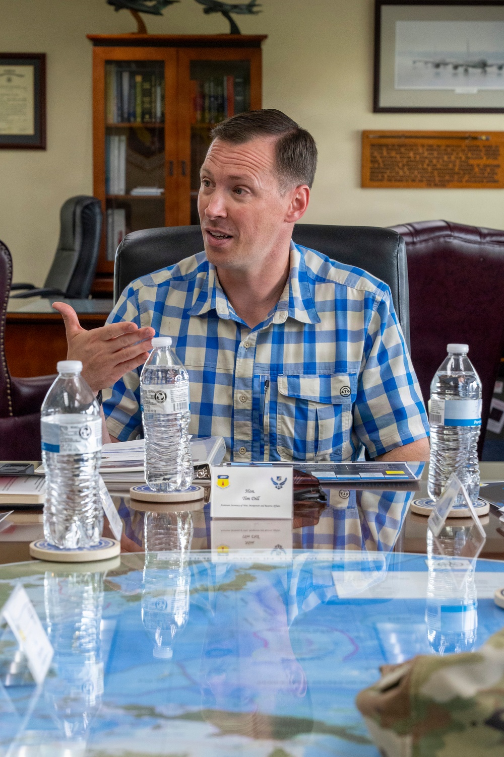 Assistant Secretary of War Tim Dill tours Andersen AFB