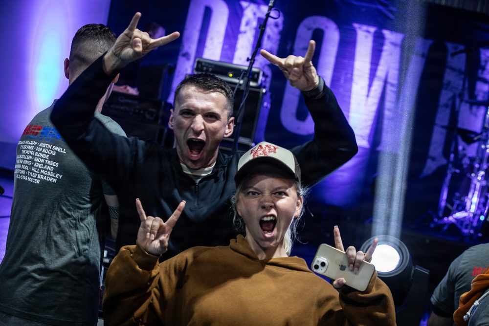 KFOR RC-E hosts Drowning Pool concert at Camp Bondsteel