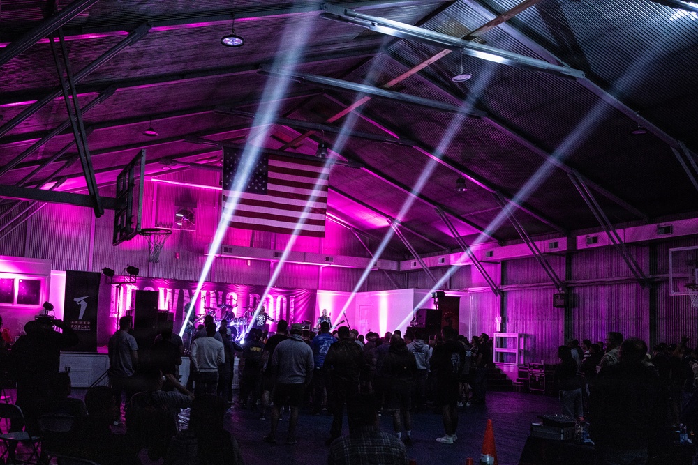 KFOR RC-E hosts Drowning Pool concert at Camp Bondsteel