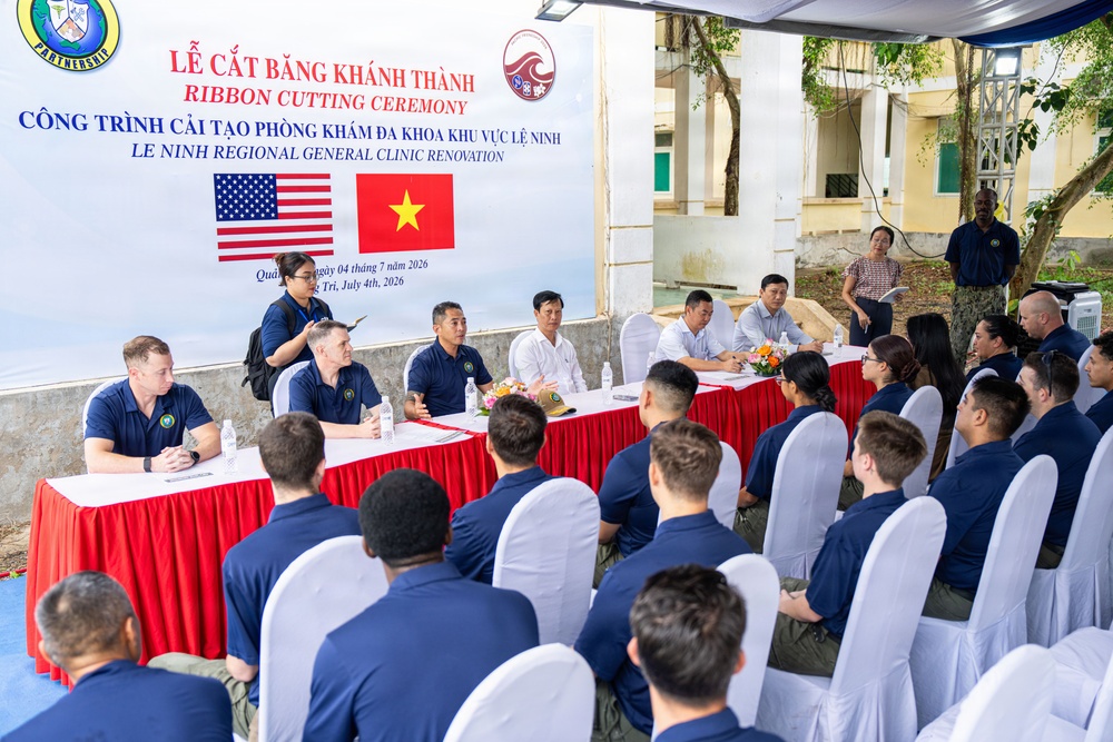 Pacific Partnership 2026 Conduct Ribbon Cutting Ceremony at Le Ninh Medical Center in Quang Tri, Vietnam
