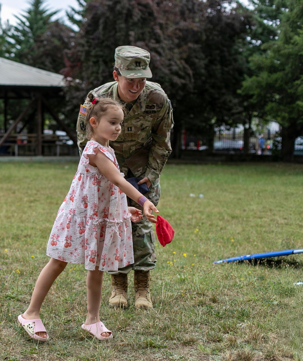 Future School students celebrate U.S. Independence Day with KFOR RC-E Soldiers