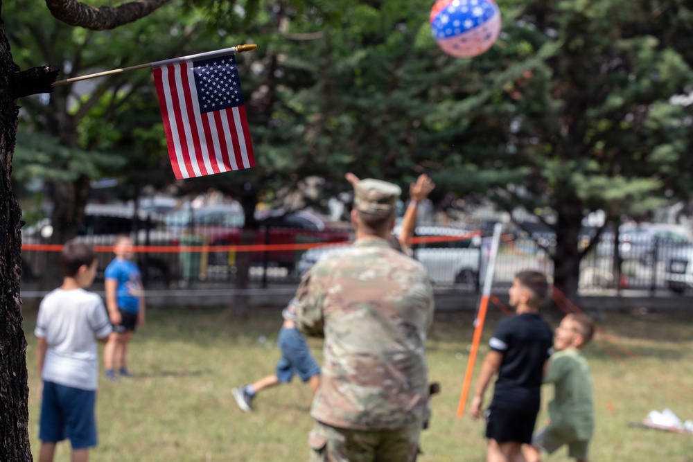 Future School students celebrate U.S. Independence Day with KFOR RC-E Soldiers