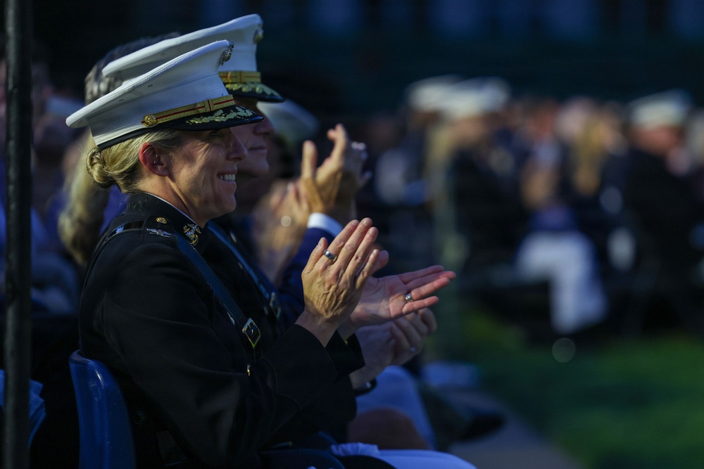 Marine Barracks Washington hosts the director of the Central Intelligence Agency, the Honorable John L. Ratcliffe