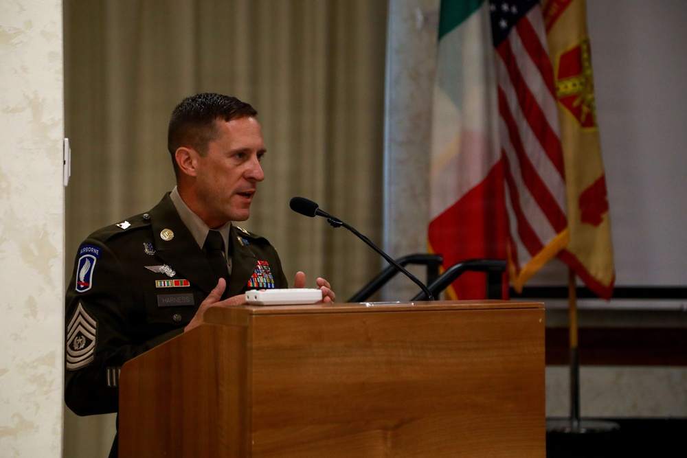 Vicenza Sergeant Morales Club honors NCO excellence, welcomes first retired Italian army honorary inductee