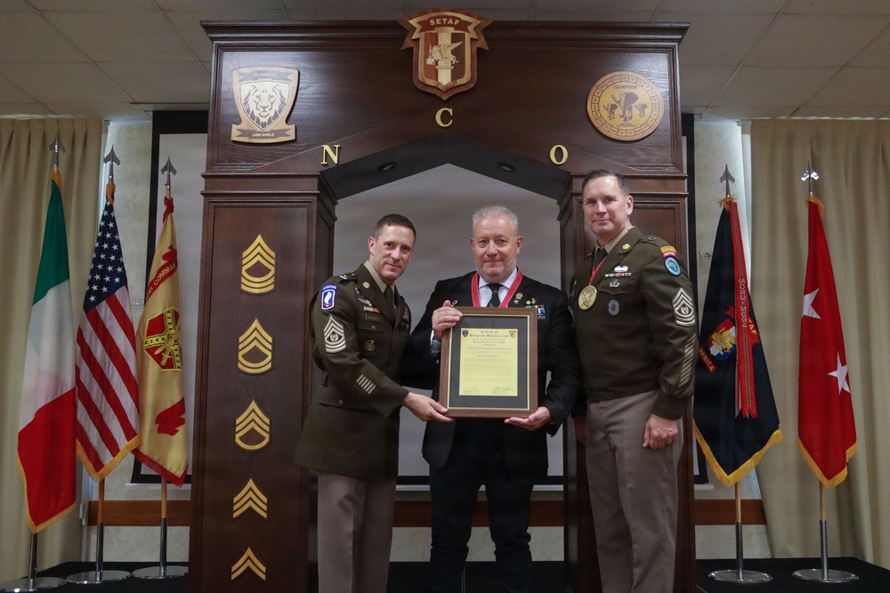 Vicenza Sergeant Morales Club honors NCO excellence, welcomes first retired Italian army honorary inductee