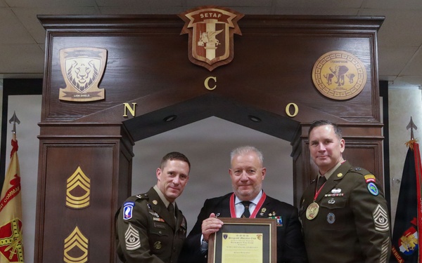 Vicenza Sergeant Morales Club honors NCO excellence, welcomes first retired Italian army honorary inductee