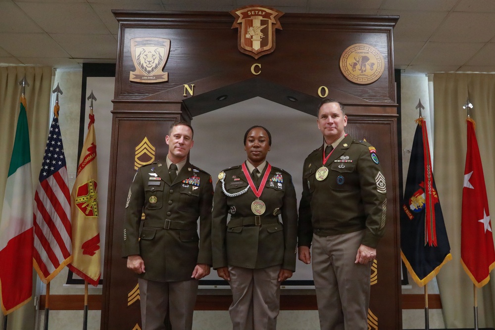 Vicenza Sergeant Morales Club honors NCO excellence, welcomes first retired Italian army honorary inductee