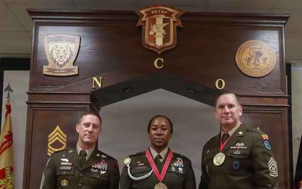 Vicenza Sergeant Morales Club honors NCO excellence, welcomes first retired Italian army honorary inductee