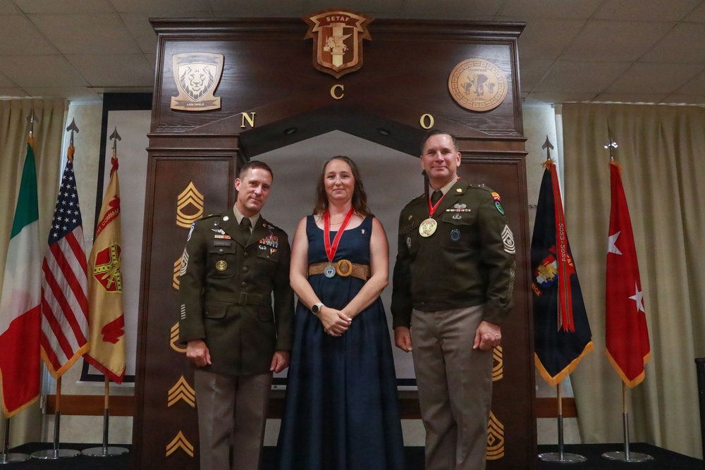 Vicenza Sergeant Morales Club honors NCO excellence, welcomes first retired Italian army honorary inductee
