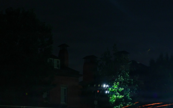 Lt. Gen. James H. Adams III hosts director of CIA at Marine Barracks Washington Evening Parade
