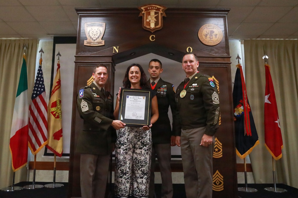 Vicenza Sergeant Morales Club honors NCO excellence, welcomes first retired Italian army honorary inductee