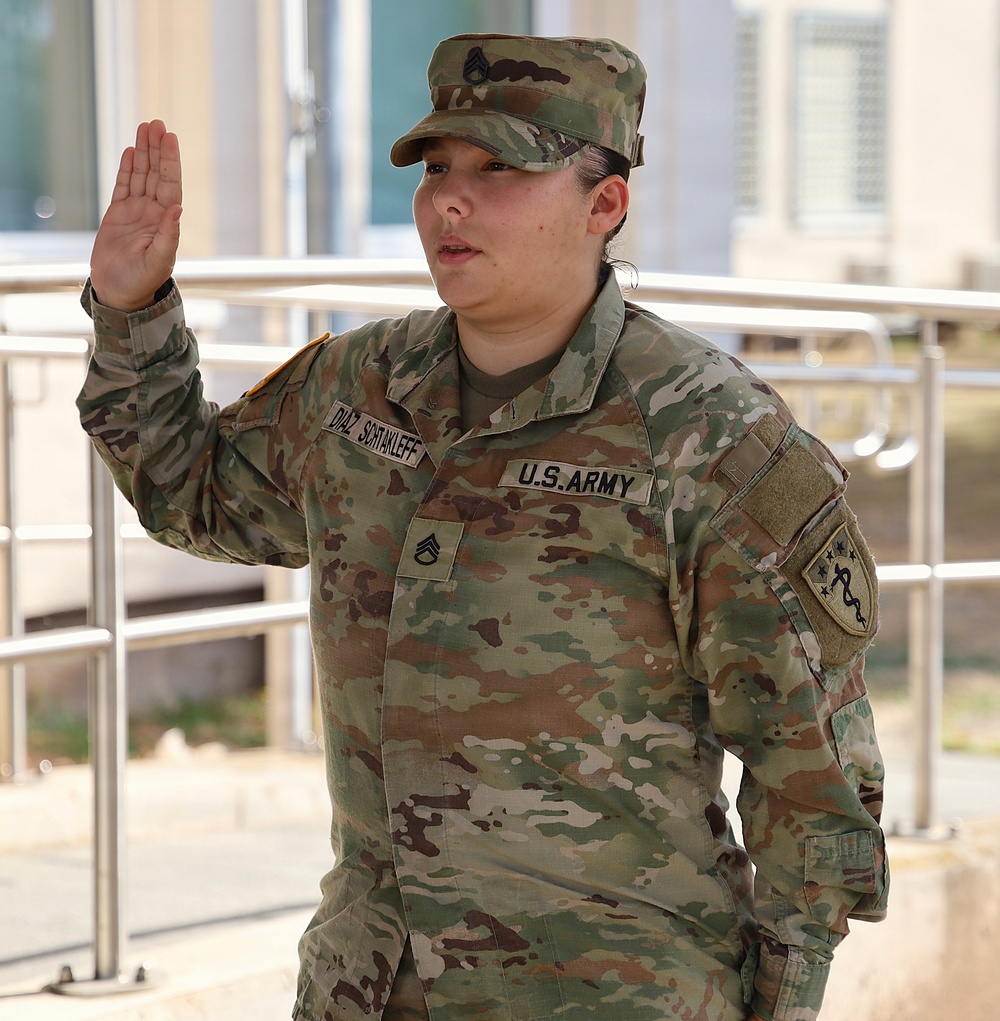 68th TMC Reenlistment Ceremony for SSG Diaz
