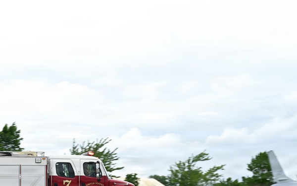 Rescue 7 Responds to Simulated F-16 Fighting Falcon Emergency