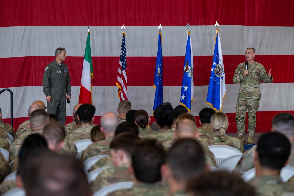 CSAF, CMSAF discuss readiness and quality of life during Aviano visit