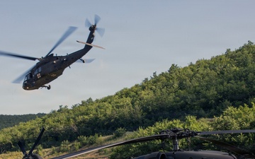 Skyfall Simulation: KFOR partners rehearse downed aircraft response