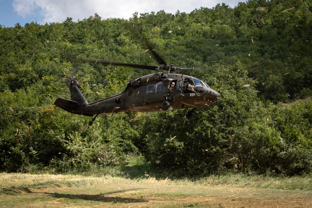 Skyfall Simulation: KFOR partners rehearse downed aircraft response