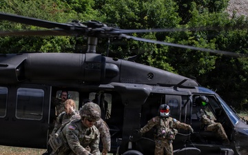 Skyfall Simulation: KFOR partners rehearse downed aircraft response