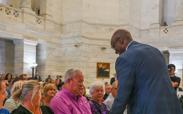 Team Little Rock Participates in America250 Bust Unveiling Honoring Medal of Honor Recipient Maurice "Footsie" Britt